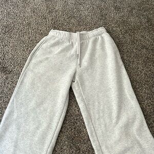 Grey wide leg sweatpants